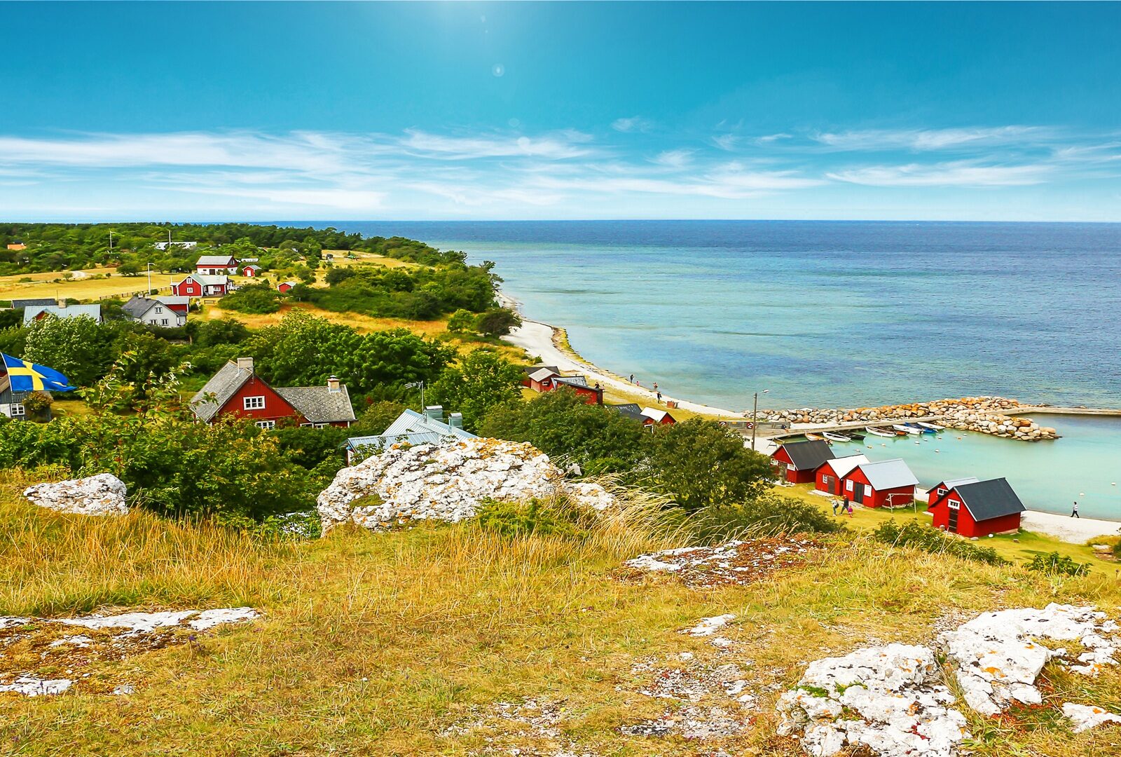 Sweden.,The,Town,On,The,Island,Of,Gotland.